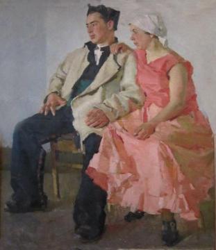 A Young Couple Artwork by Tatiana Yablonskaya