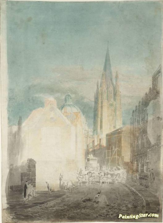 Oxford, St Mary's and the Radcliffe Camera from Oriel Lane Artwork by Joseph Mallord William Turner