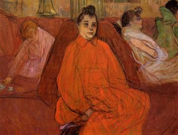 At The Salon, The Divan Artwork by Henri de Toulouse-Lautrec