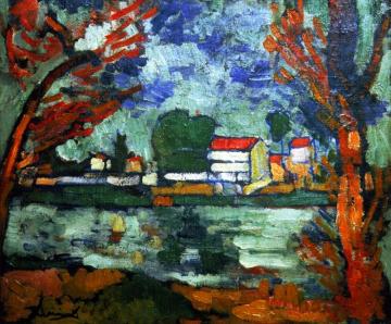 View Of Chatou Artwork by Maurice De Vlaminck