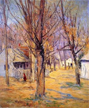 Connecticut Village Artwork by Julian Alden Weir