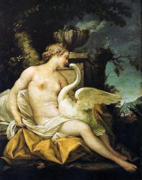 Leda And The Swan Artwork by Jean-Baptiste Marie Pierre