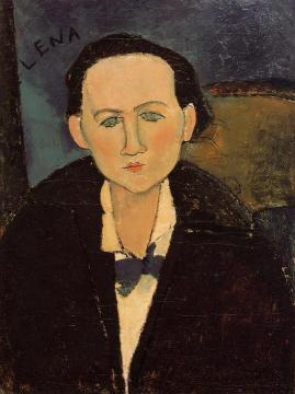 Portrait of Elena Pavlowski Artwork by Amedeo Modigliani