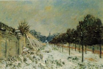 Snow at Marly-le-Roi Artwork by Alfred Sisley