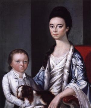 Christian Stelle Banister And Her Son, John Artwork by Gilbert Stuart