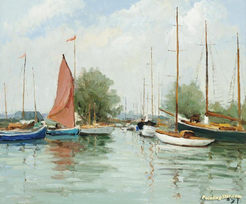 Nautical Base In England Artwork by Marcel Dyf