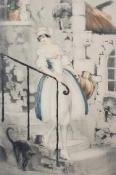 Milkmaid Artwork by Louis Icart