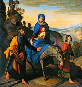 Flight Into Egypt Artwork by Julius Schnorr von Carolsfeld