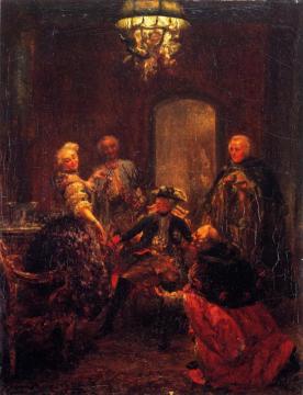 Frederick The Great And The Dancer Barbarina Artwork by Adolph von Menzel