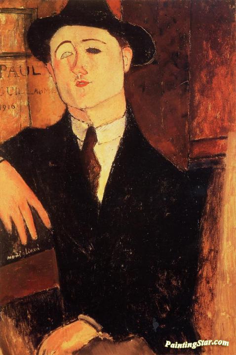 Portrait of Paul Guillaume Artwork by Amedeo Modigliani