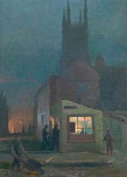 Darley Lane And Bridge Gate Corner, Derby Artwork by Ernest Townsend