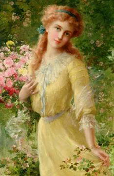 Portrait Of A Girl Artwork by Emile Vernon