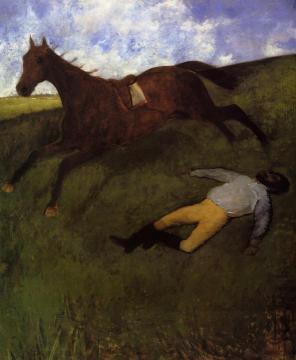 The Fallen Jockey Artwork by Edgar Degas