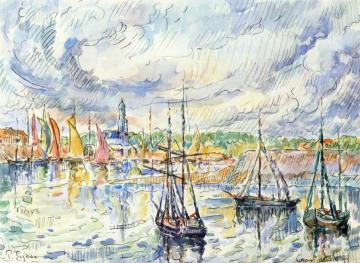 The Port of Croix-de-Vie Artwork by Paul Signac