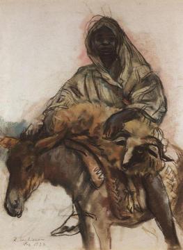 Arab on a donkey Artwork by Zinaida Serebriakova