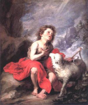 St John the Baptist as a Boy Artwork by Bartolomé Esteban Murillo