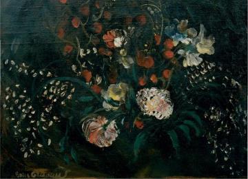 Still-Life with Flowers Artwork by Boris Grigoriev