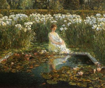 Lilies Artwork by Frederick Childe Hassam
