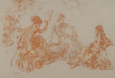 Discussion Artwork by Sir William Russell Flint