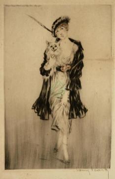 Little Dog Artwork by Louis Icart