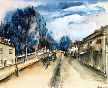 Village Street Artwork by Maurice De Vlaminck
