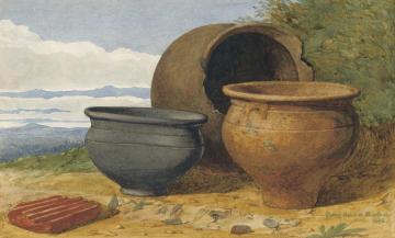 Pottery Found at Marsham, Norfolk Artwork by Anthony Frederick Sandys