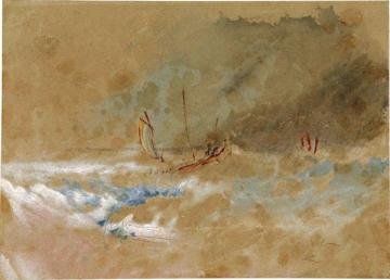 Boat on a Rough Sea Artwork by Joseph Mallord William Turner