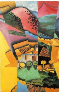 Landscape At Ceret, Sunset Artwork by Juan Gris