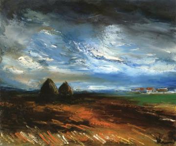 Haystacks Artwork by Maurice De Vlaminck