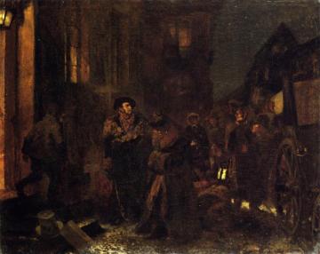 Breaking The Journey At An Inn Artwork by Adolph von Menzel