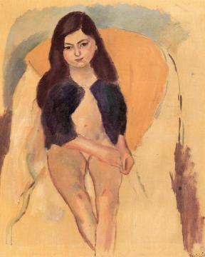 Little Italian Girl Artwork by Jules Pascin