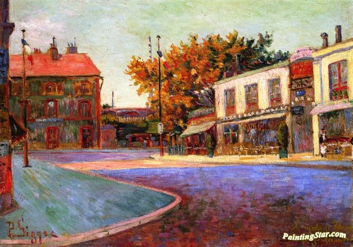 Rue de la Station, Asnières Artwork by Paul Signac