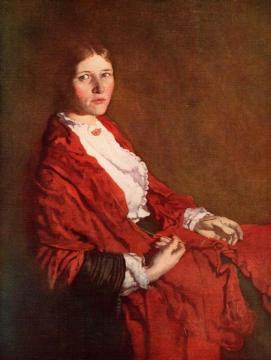 The Red Scarf Artwork by Sir William Orpen