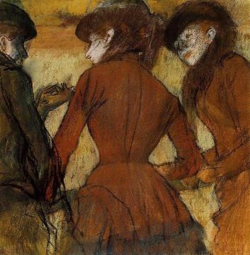 Three Women At The Races Artwork by Edgar Degas