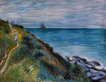 On the Cliffs, Langland Bay, Wales Artwork by Alfred Sisley