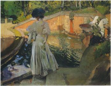 Watching the Fish Artwork by Joaquin Sorolla y Bastida