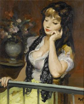 A Pensive Moment Artwork by Marcel Dyf