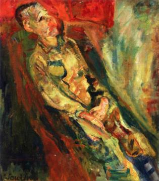 Young Man Lying At An Angle Artwork by Chaim Soutine