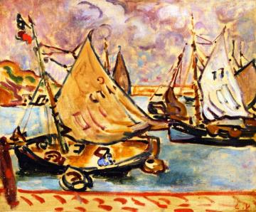 Regatta In The Harbor Artwork by Louis Valtat