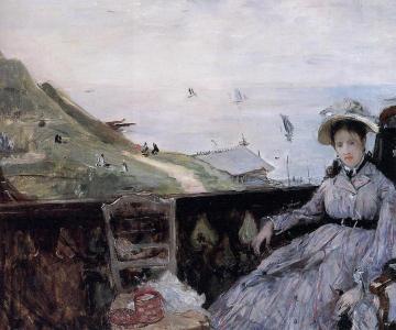 On the Terrace Artwork by Berthe Morisot