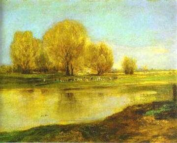 Willows By A Pond Artwork by Alexei Kondratevich Savrasov