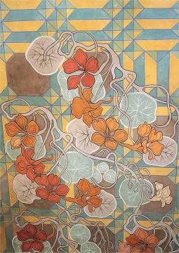 Nasturtiums Artwork by Stanislaw Wyspianski