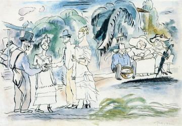 In Florida Artwork by Jules Pascin