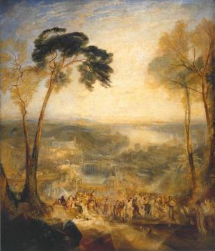 Phryne Going to the Public Baths as Venus - Demosthenes Taunted by Aeschines Artwork by Joseph Mallord William Turner