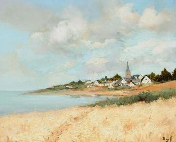 Arzon, View To Croisty, Brittany Artwork by Marcel Dyf