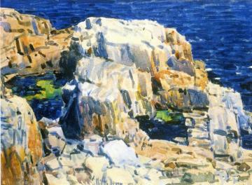 Rocks at Appledore Artwork by Frederick Childe Hassam
