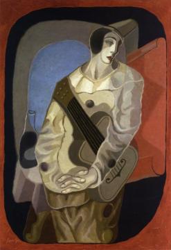 Pierrot With Guitar Artwork by Juan Gris