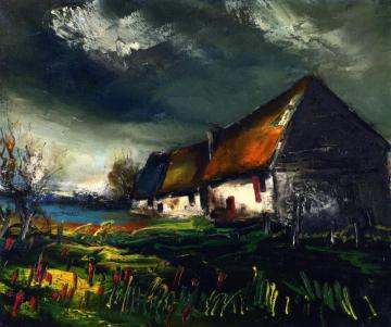 Houses And Fields Artwork by Maurice De Vlaminck