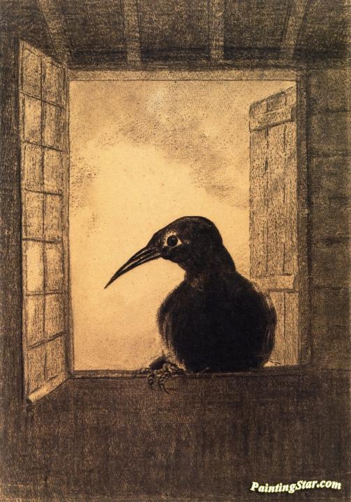 The Raven Artwork by Odilon Redon