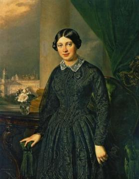 Portrait Of Levitskaya Volkonskaya Artwork by Vasily Tropinin